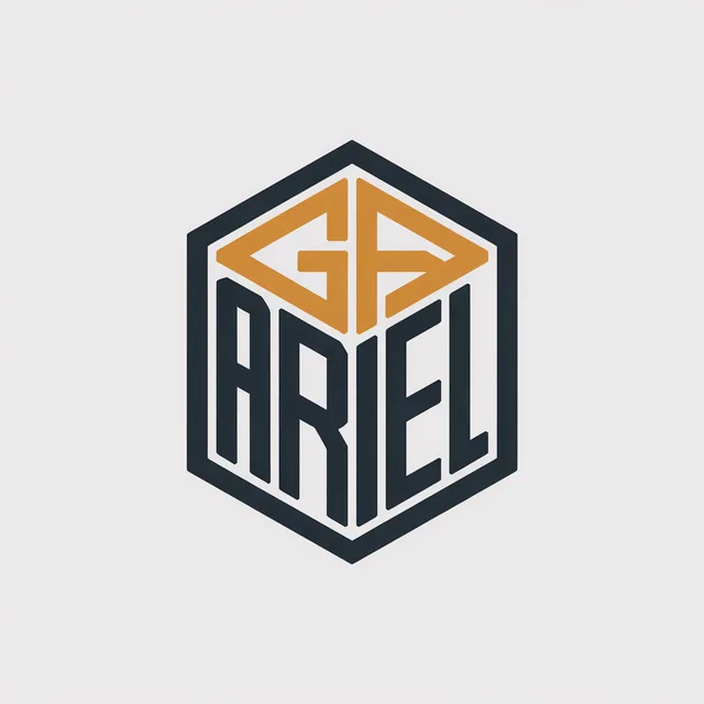 Emblema geométrico — Gabriel brand kit
